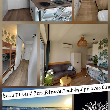 شقة Bel Renove 4 Personnes Avec Clim Les Palmiers بالافاس ليه فلو